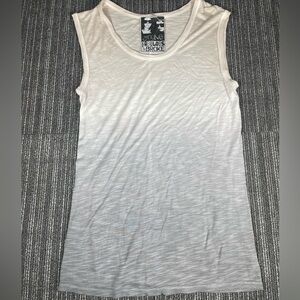 Young Fabulous & Broke Cream and Gray Tank Top